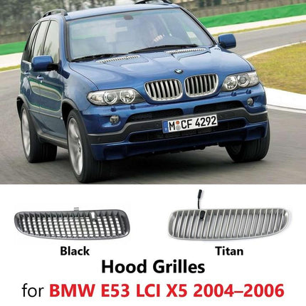 Hood Grill For BMW E53 LCI Kap Mesin Cover Kisi Udara X5 2004-2006