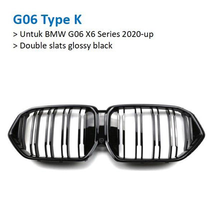 BMW Kidney Grille Hidung Kap Double Diamond Slat M Color G05 G06 X5 X6