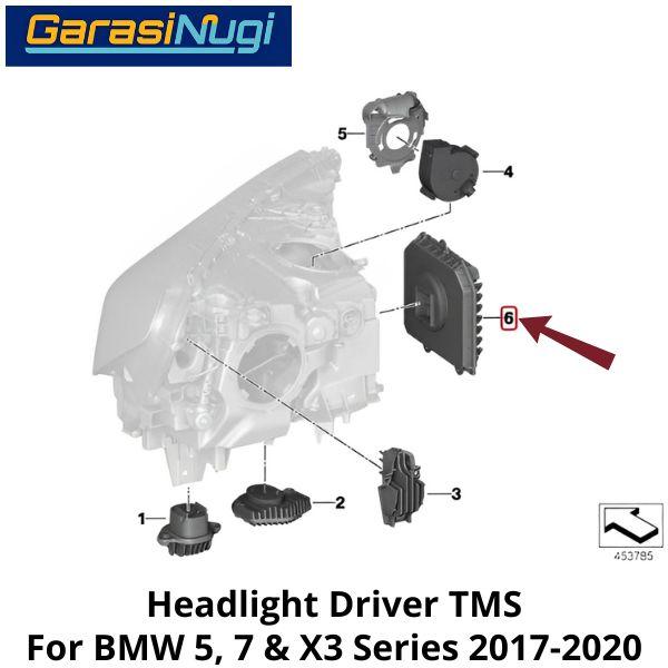 TMS DRL For BMW G30 G11 G01 Headlight Module Ballast Lampu 520 753 X3