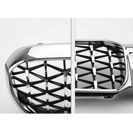 BMW Grill Kidney Grille Hidung Glossy Chrome Diamond Slat F30 320i