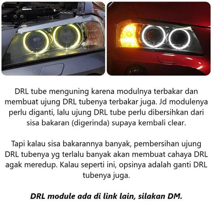 DRL Guide Tube For BMW F25 Angel Eyes LED Lampu Senja X3 2011-2013