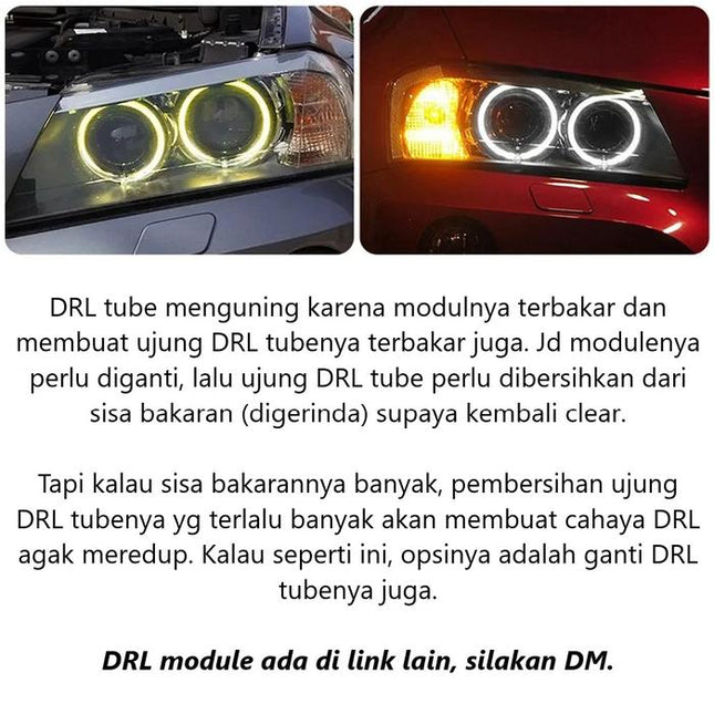 DRL Guide Tube For BMW F25 Angel Eyes LED Lampu Senja X3 2011-2013