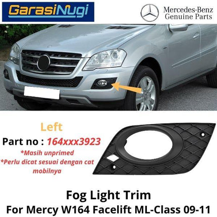 Fog Trim For Mercy W164 Facelift Cover Lampu Kabut Grill ML 09-11