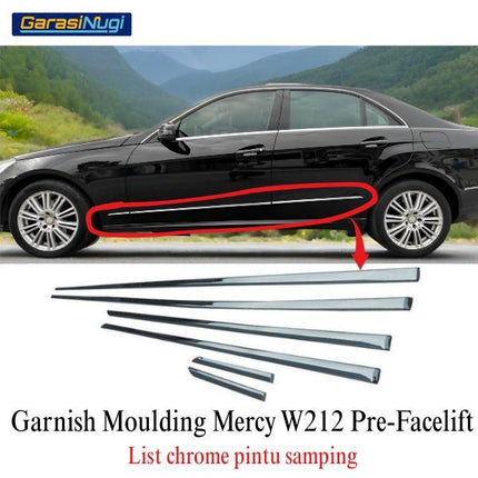 Chrome Stripe Mercy W212 Pre-FL Garnish Moulding E300