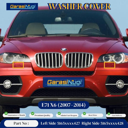 Cover Nozzle Washer For BMW E71 Tutup Lampu Bumper X6