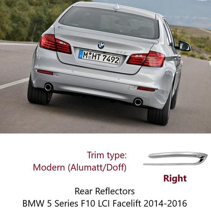 BMW F10 Mata Kucing Reflector Frame Trim Rear Bumper Belakang 520