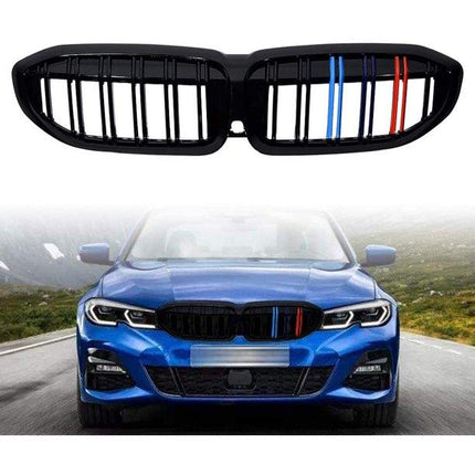 BMW Grill Kidney Grille Hidung Kap Double Slat Glossy M Color G20 320i