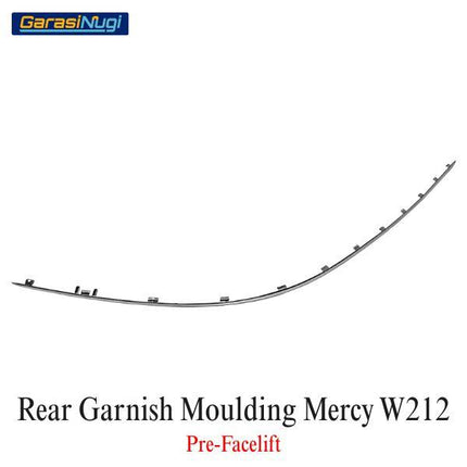 Chrome Stripe Mercy W212 Pre-FL Garnish Moulding Bumper Belakang E300