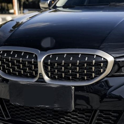 BMW Grill Kidney Grille Hidung Glossy Chrome Diamond Slat Krom G20 320