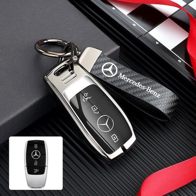 Mercedes W177 W213 W463 W247 Mercy Key Case Sarung Kunci Metal Carbon