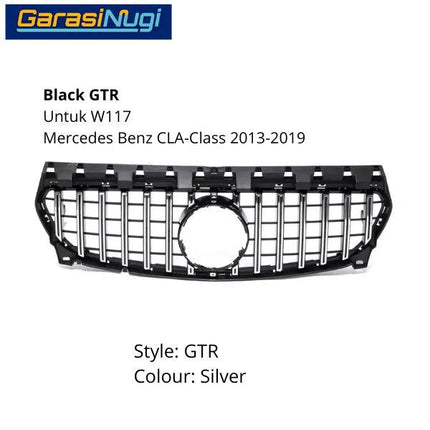 Grille Mercedes W117 Mercy CLA Grill Hidung Chrome GTR AMG 2013-2019