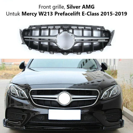 Mercedes W213 Mercy E Class Hidung Grille Diamond GTR AMG 2016-2020