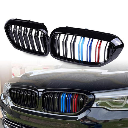 BMW Grill Kidney Grille Hidung Glossy Double Diamond Slat Krom G30 520