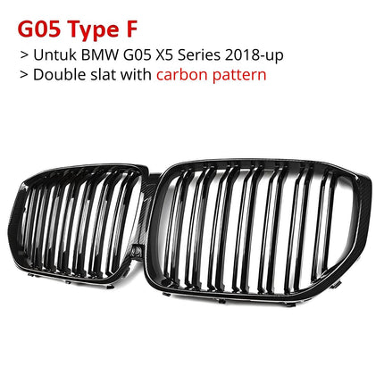 BMW Kidney Grille Hidung Kap Double Diamond Slat M Color G05 G06 X5 X6