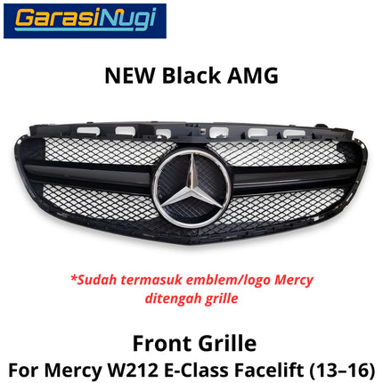 Mercedes W212 Mercy E Class Grill Hidung Chrome Grille Diamond GTR AMG