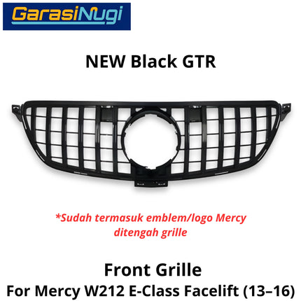 Mercedes W212 Mercy E Class Grill Hidung Chrome Grille Diamond GTR AMG