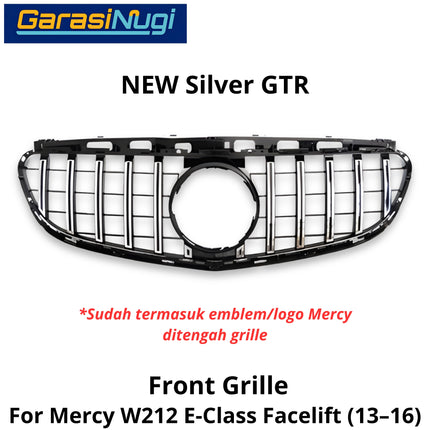 Mercedes W212 Mercy E Class Grill Hidung Chrome Grille Diamond GTR AMG