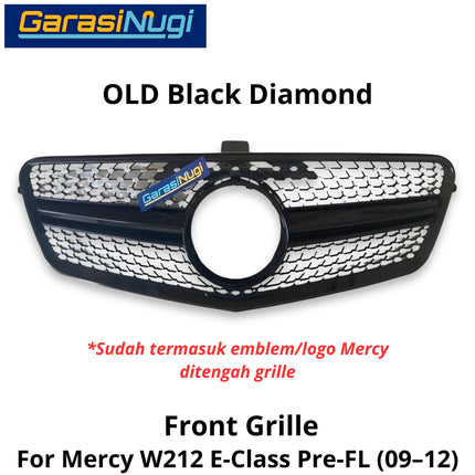 Mercedes W212 Mercy E Class Grill Hidung Chrome Grille Diamond GTR AMG