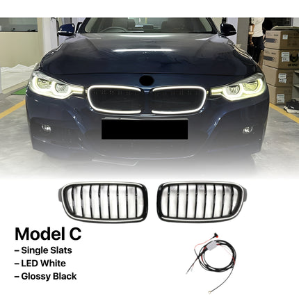 BMW LED M Color Kidney Grille Hidung Kap Matte Glossy F30 320i