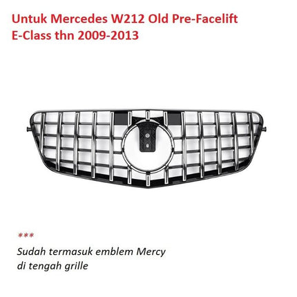 Mercedes W212 Mercy E Class Grill Hidung Chrome Grille Diamond GTR AMG