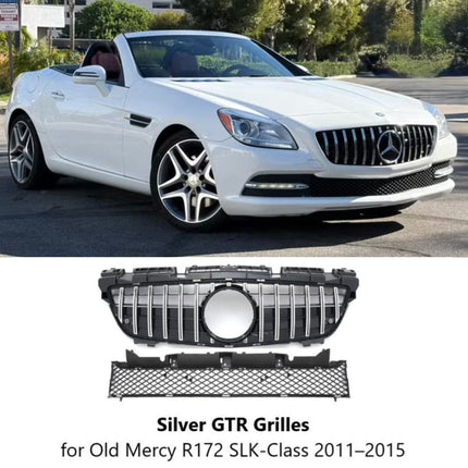 Mercedes R172 Mercy SLK-Class Grill Hidung Chrome Grille Diamond GTR