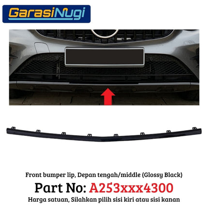 Lower Bumper Mercy W253 Pre-Facelift Lip Chrome Trim Strip Molding Bumper Depan Bawah GLC