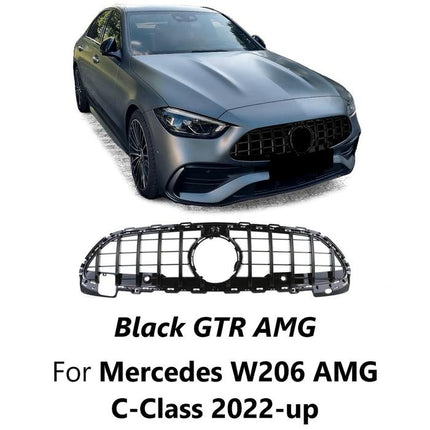 Mercedes W206 AMG Grill Hidung Chrome Grille GTR Diamonds Mercy C300