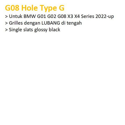 BMW Kidney Grille Hidung Kap Double Diamond Slat M Color G01 G08 X3 X4