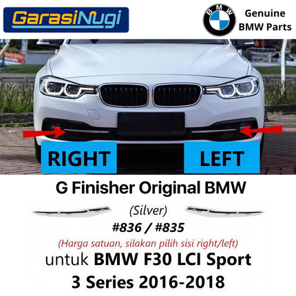 Fog Light Trim For BMW F30 LCI Sport Bumper Lampu Kabut Grill 320 328