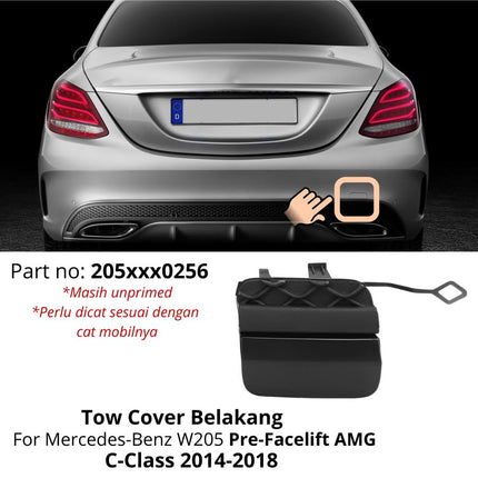 Lubang Towing Mercy W205 Bumper Tow Derek Cover Mercedes C200 C300