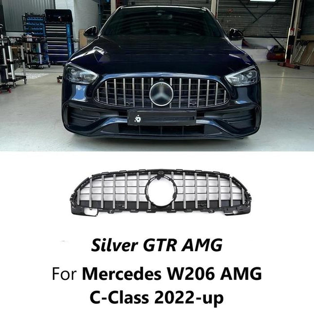 Mercedes W206 AMG Grill Hidung Chrome Grille GTR Diamonds Mercy C300