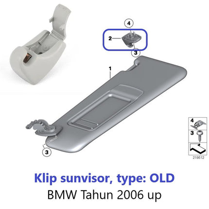 Old Visor Clip For BMW F10 E60 F02 F48 Klip Counterbearing 520 745 X1
