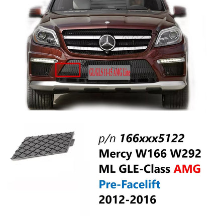 Lubang Towing Mercy W166 W292 Bumper Tow Derek Cover Mercedes ML GLE