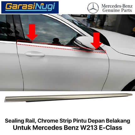 Chrome Strip For Mercy W213 List Cover Pintu Belakang Pelindung Weatherstrip E200