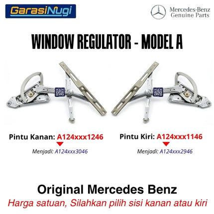 Window Regulator Mercy W124 Lift Pengatur Jendela Pintu Depan Power Window E230