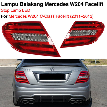 Lampu Belakang Mercedes W204 Facelift Stop Lamp LED Assembly C250 C300 AMG