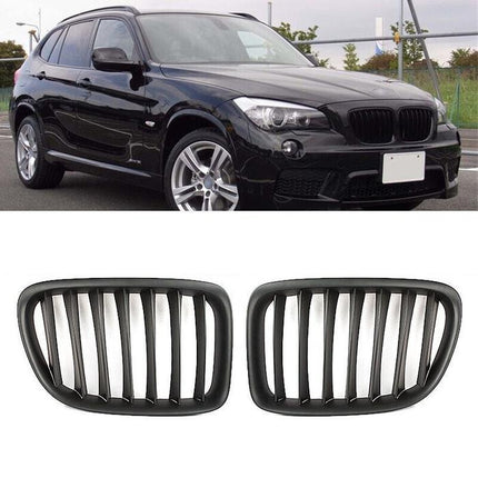 BMW New Kidney Grille Hidung Double Slat Matte Black Carbon E84 X1