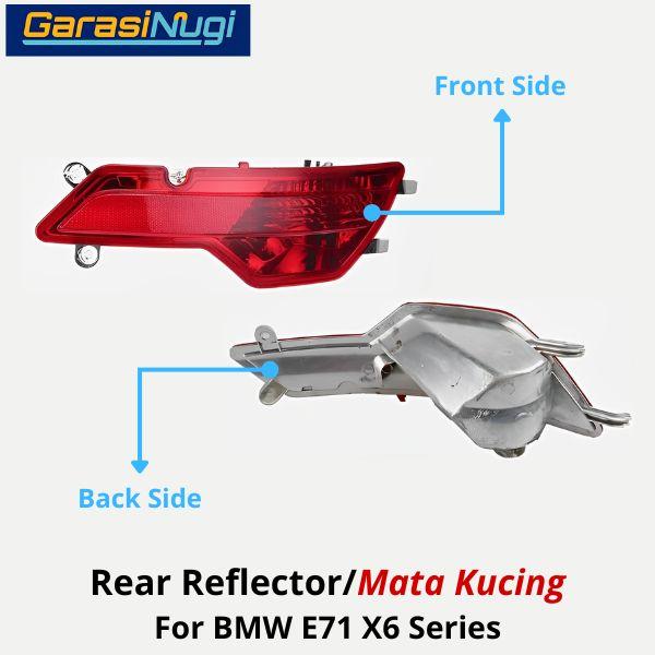 Reflector For BMW E71 E72 Mata Kucing Trim Rear Belakang X6