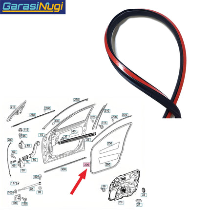 Door Seal For Mercedes W221 Karet Pintu Weatherstrip S300 S350