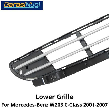 Lower Grille Mercy W203 Grill Cover Bumper Depan Bawah Mercedes C230