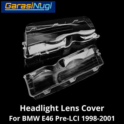 Mika Headlight For BMW E46 Pre-LCI Lens Kaca Cover Lampu Depan 318 325