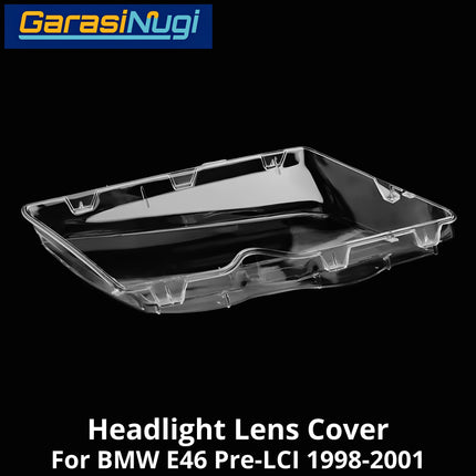 Mika Headlight For BMW E46 Pre-LCI Lens Kaca Cover Lampu Depan 318 325