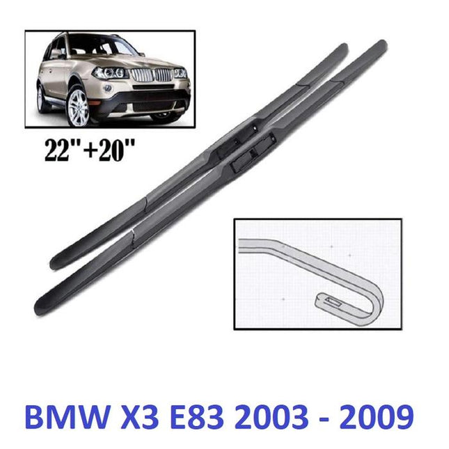 BMW E83 F25 X3 Wiper Frameless Karet Hi Performance Sepasang