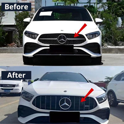 Mercedes W177 Facelift Grill Hidung Chrome Grille GTR Mercy A200 Panamericana 2023 2024 2025