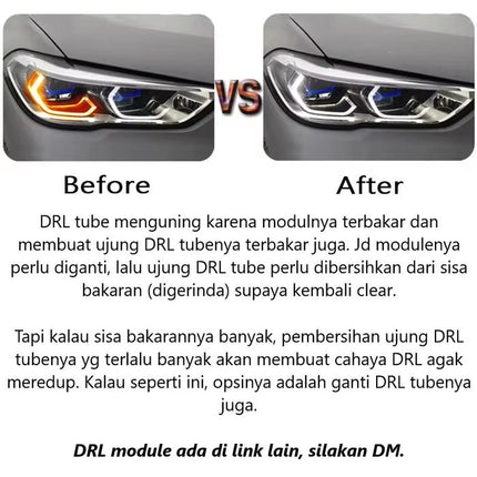 DRL Guide Tube For BMW G05 G06 Angel Eyes LED Light Lampu Senja X5 X6