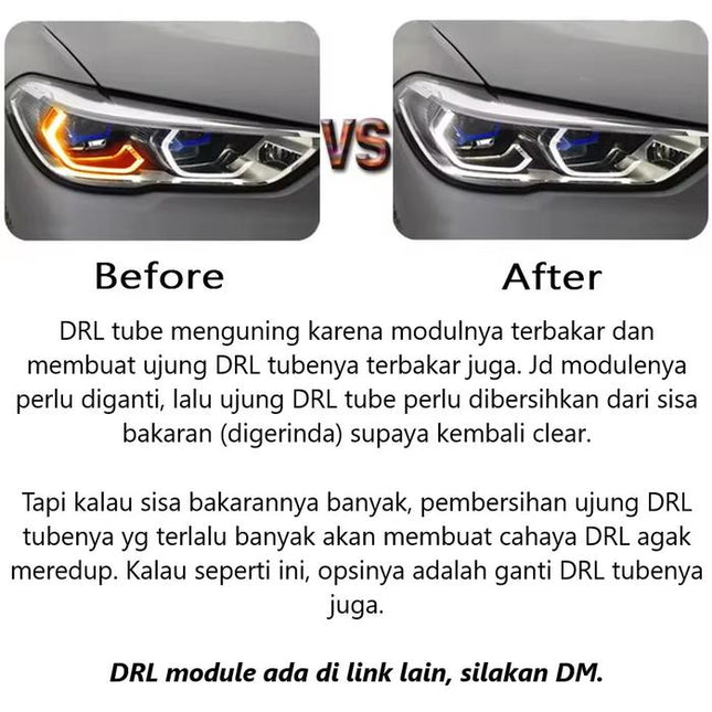 DRL Guide Tube For BMW G05 G06 Angel Eyes LED Light Lampu Senja X5 X6