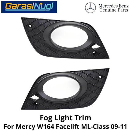 Fog Trim For Mercy W164 Facelift Cover Lampu Kabut Grill ML 09-11