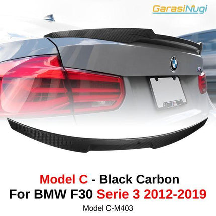 Ducktail Spoiler For BMW F30 Trunk Tail Wing Black Gloss 330 2012-2019