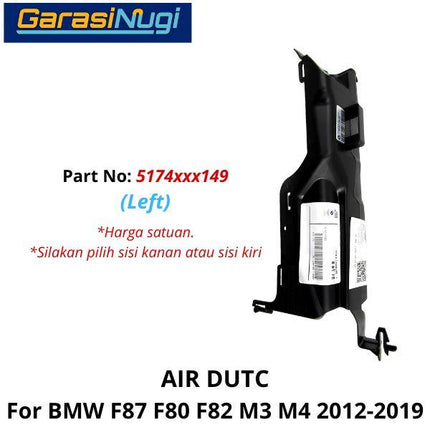 Brake Air Duct BMW F87 F80 F82 Saluran Udara Rem Depan M3 M4