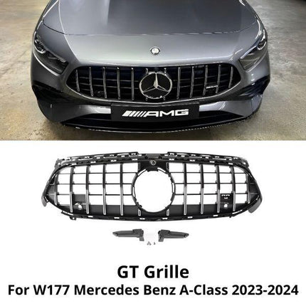 Mercedes W177 Facelift Grill Hidung Chrome Grille GTR Mercy A200 Panamericana 2023 2024 2025